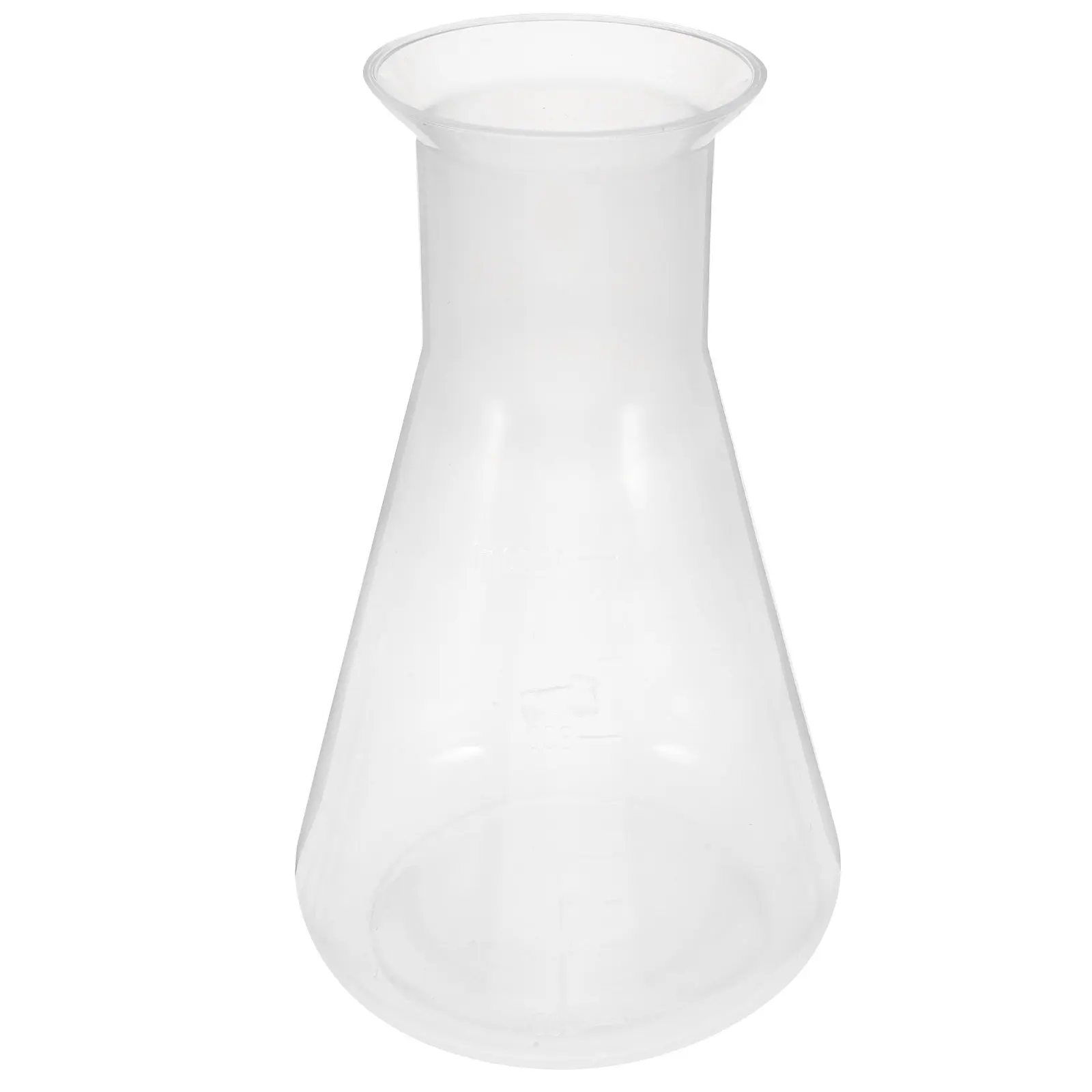 Frasco Erlenmeyer de Plástico para Laboratorio, 1000 ml, Boca Ancha, Transparente, Frasco Cónico, Vaso de Medición para Experimentos Químicos