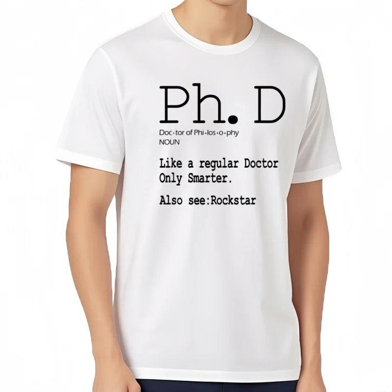 Camiseta divertida PhD Candidate, camisetas de regalo para estudiantes de graduación, ropa informal de algodón con grá