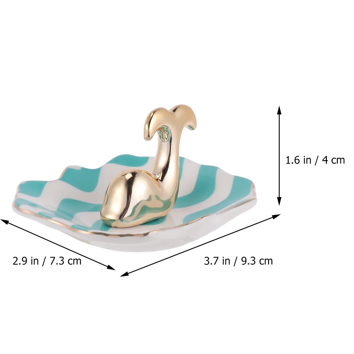 صينية تخزين المجوهرات الخزفية بتصميم دولفين طبق مزخرف للخواتم والأقراط والمفاتيح والأساور ديكور غرفة النوم والحمام المنزلي