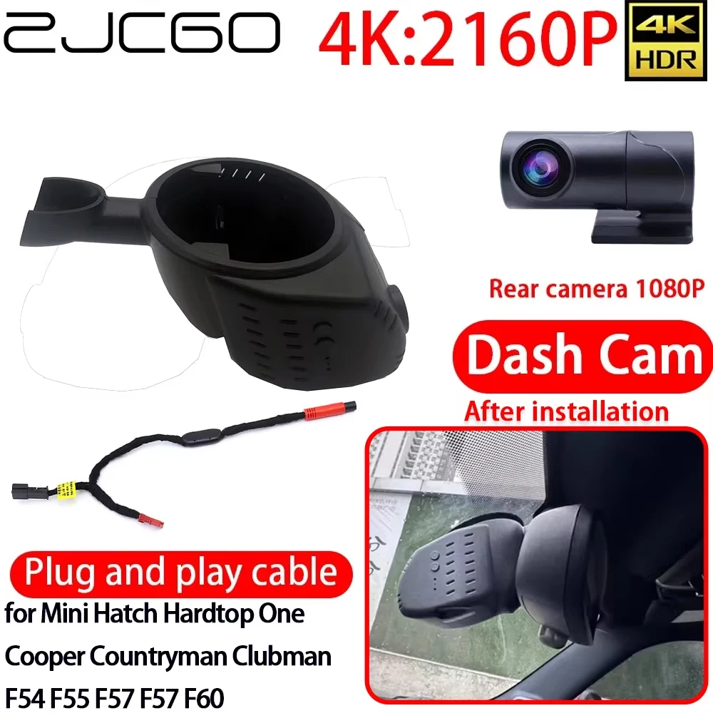 

4K Car DVR Dash Cam Wifi Front Rear Camera 24h Monitor for Mini Hatch Hardtop One Cooper Countryman Clubman F54 F55 F57 F57 F60