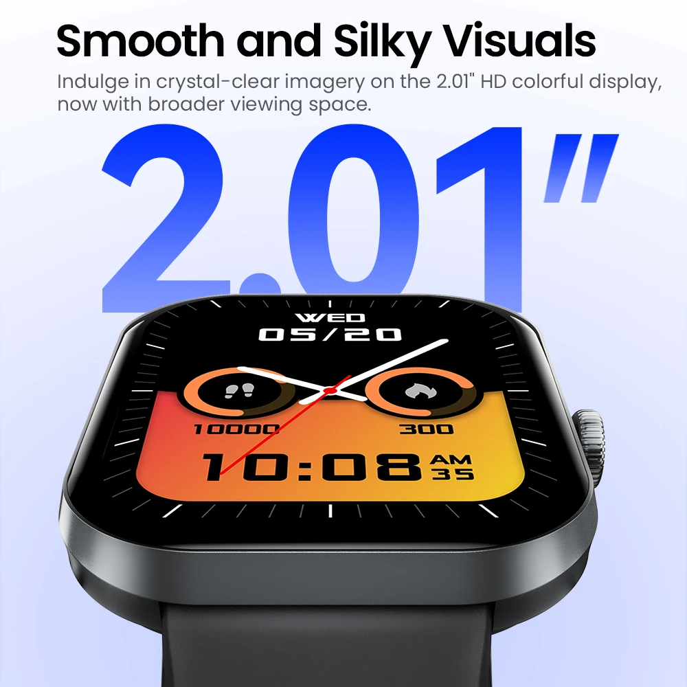HAYLOU Watch S6 Smartwatch 2.01" HD Display Smart Watch Bluetooth Voice Callings IP68 Waterproof Fitness Tracking Smartwatch - Image 3