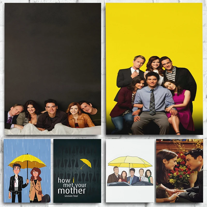 كيف قابلت والدتك الكلاسيكية التلفزيون اللعب المشارك قماش اللوحة يطبع جدار الفن الحديث التلفزيون اللعب صورة للمنزل غرفة المعيشة ديكور