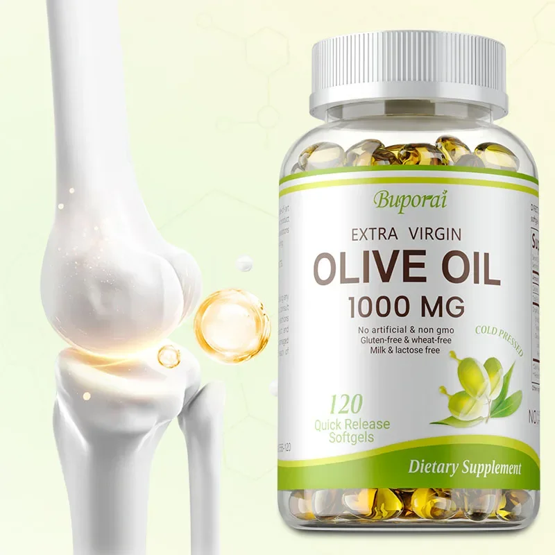 

Olive Oil Softgel Capsules 1000mg - Antioxidant Supplement To Support Brain Function and Promote Heart and Joint Health, Non-GMO