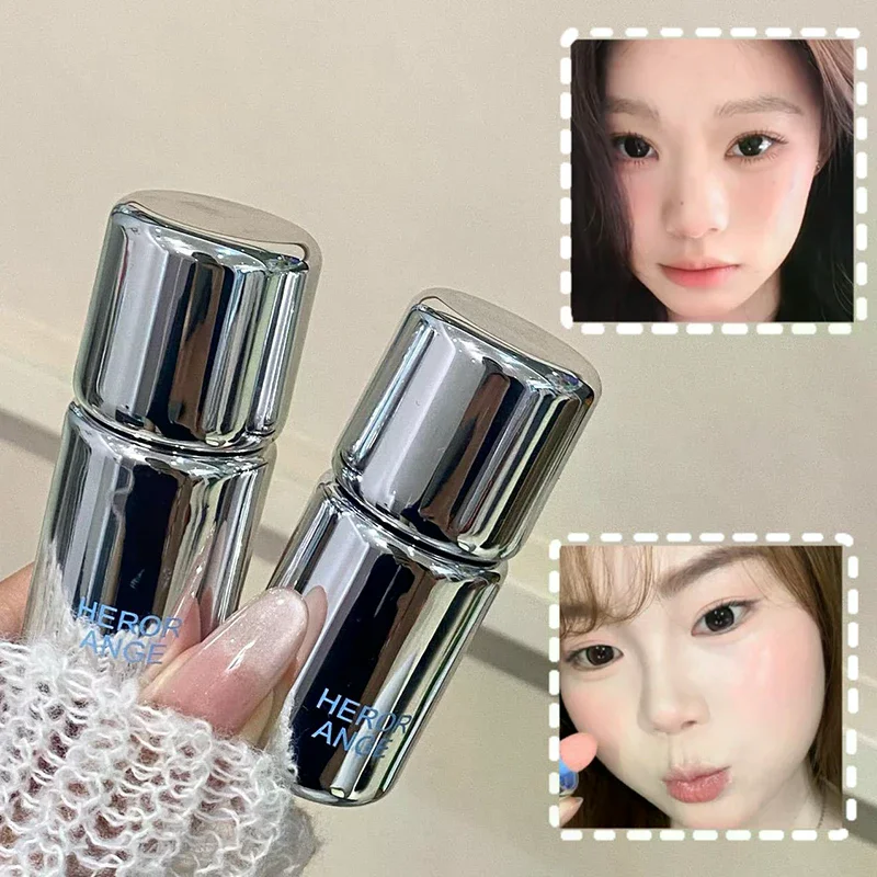 HERORANGE Matte Liquid Blush Water Light Cheek Cream Smooth Blush Big Sponge Brush Head Easy To Apply Natural Rouge Makeup