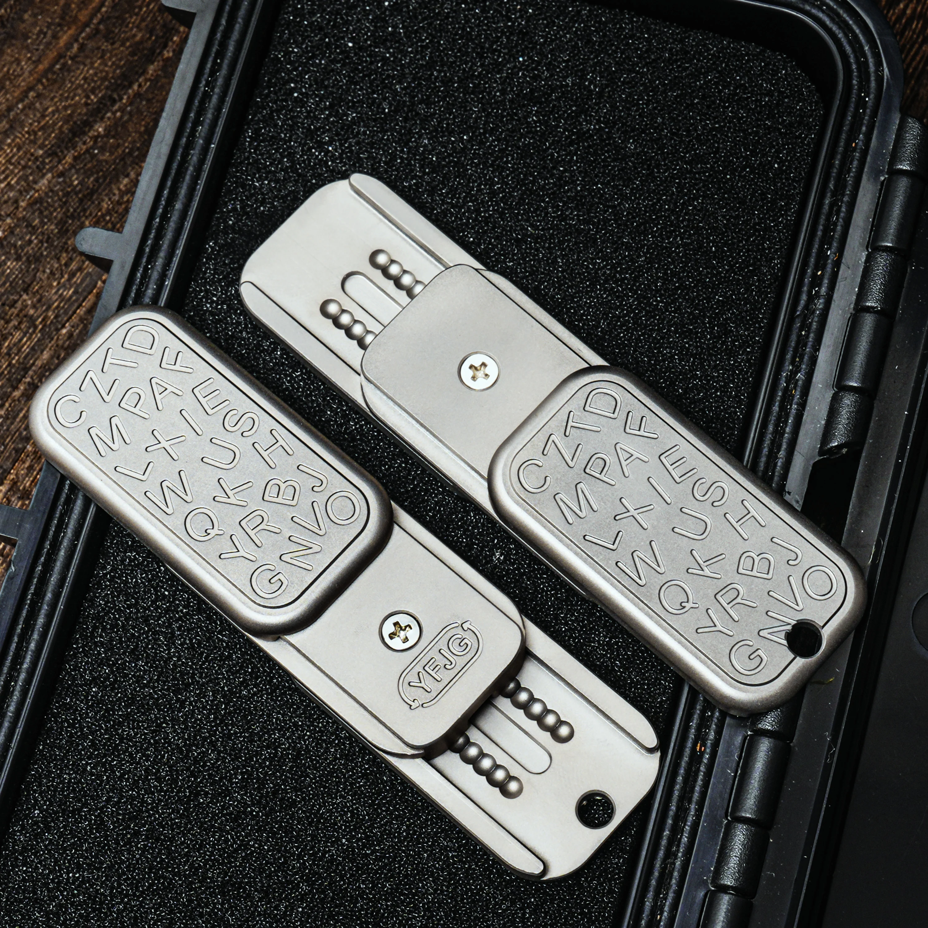 Imagem -04 - Titanium Alloy Magnetic Dingding Track Slider Edc Adhd Ferramenta Stress Relief Ansiedade Relief Novo