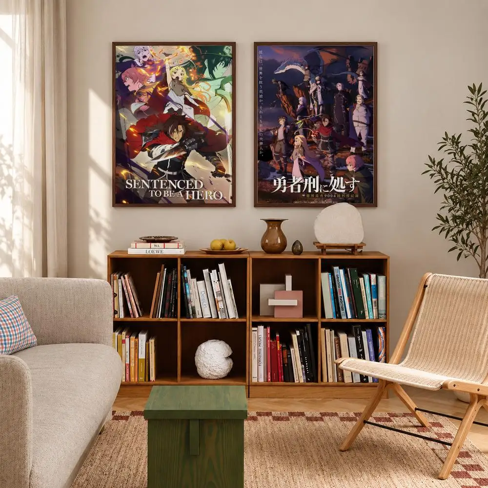 Dark Fantasy Action Anime Sentenced to Be a Hero Poster Self‑Adhesive Waterproof Poster Sticker Wall Art Home Decor