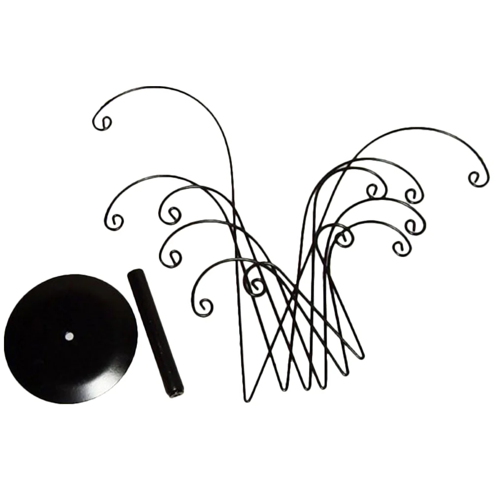 Desktop Stand Earrings Display Holder Jewelry Necklace Organizer Storage Rack Wrought Iron