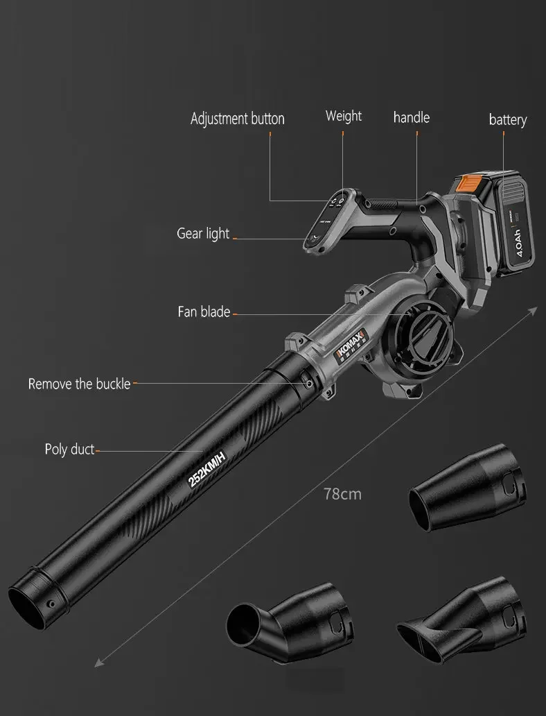 

Blast Gun Wireless Ash Blowing Snowblower Rechargeable Blower Powerful Hair Dryer High Power Industrial Dust Collector