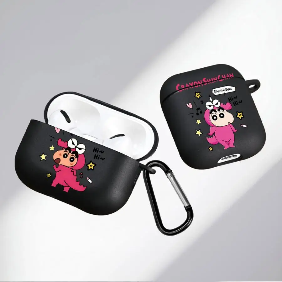 Kopfhörerhüllen Schutzhülle für Airpods 4 Pro Pro3 2 1 Pro2 3 Cute Crayon Shin Chan