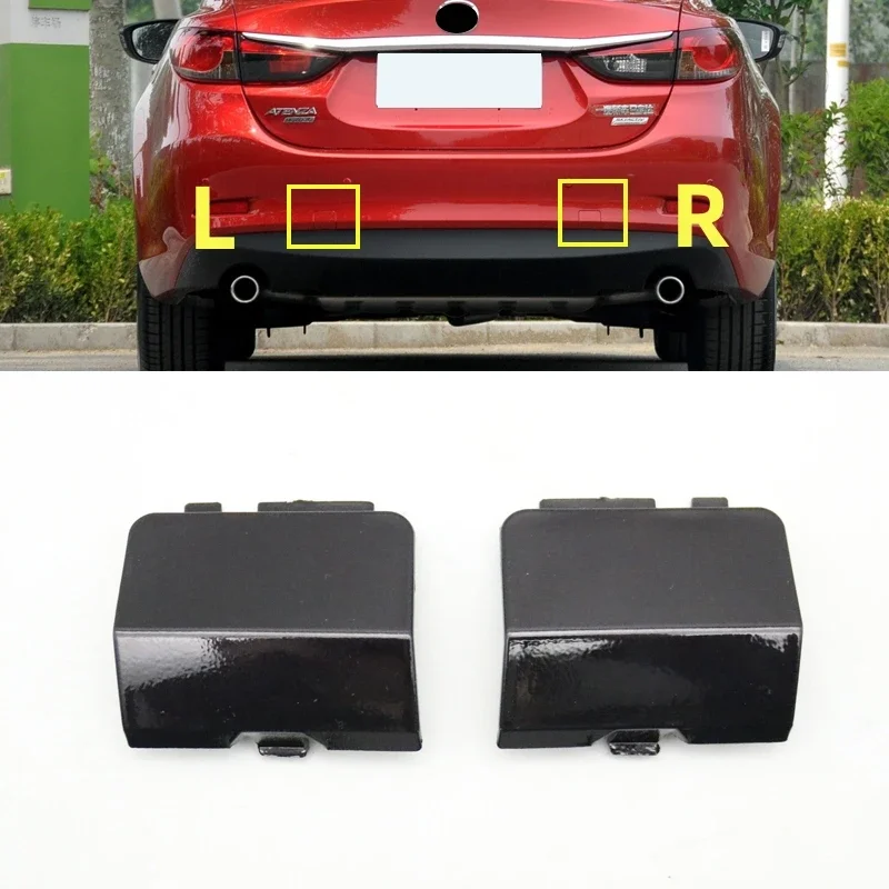 1Pair Purple Rear Bumper Towing Hook Cover Hauling Eye Cap Lid For Mazda 6 Atenza GJ 2013-2017 GJR9-50-EL1-51 GJR9-50-EK1-51