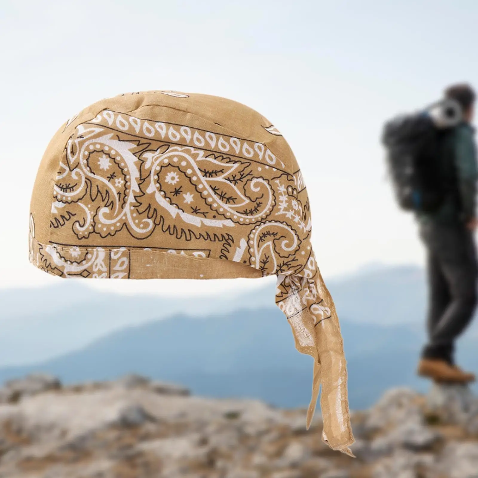 Skull Cap Helmet Beanie Sweat Absorbing Head Scarf Durable Handkerchief Bandana for Cycling and Climbing
