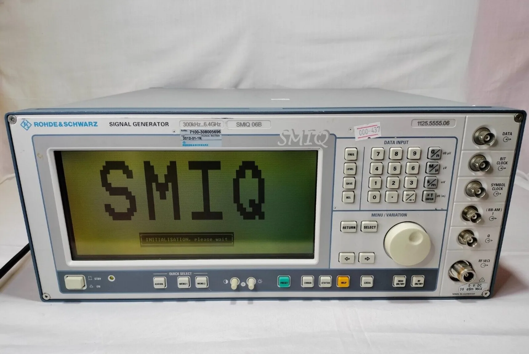 Rohde & Schwarz SMIQ 06B SMIQ06B 1125.5555.06 Signal Generator 300kHz-6.4GHz#MOQU