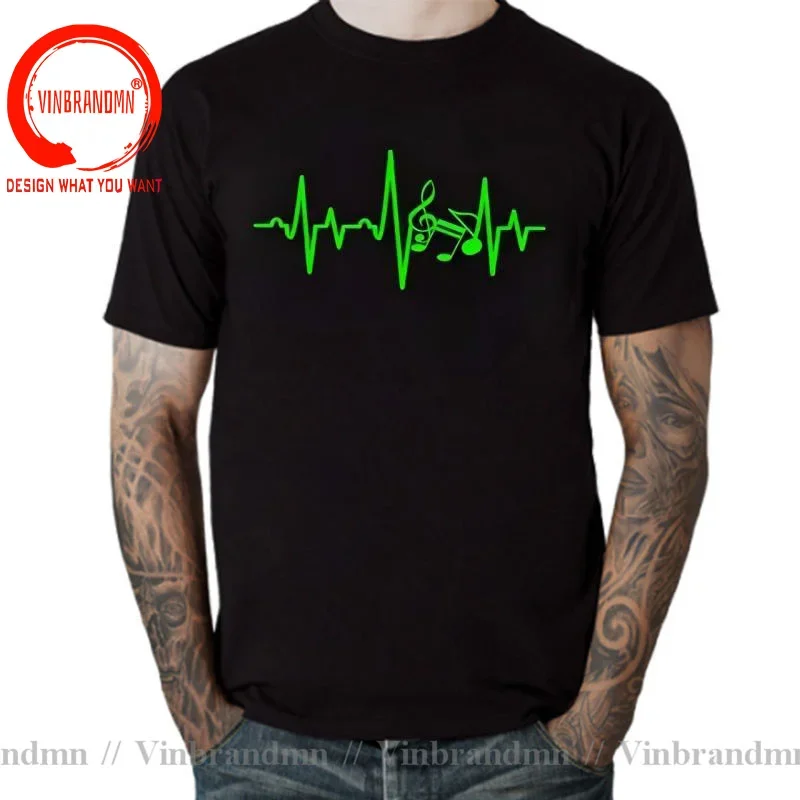 MUSICIAN EKG ECG MENS T-SHIRT GUITAR PLAYER MUSIC FENDER DRUMMER GUITARIST BAND T SHIRTS MEN TRENDY FASHION TEE SHIRT