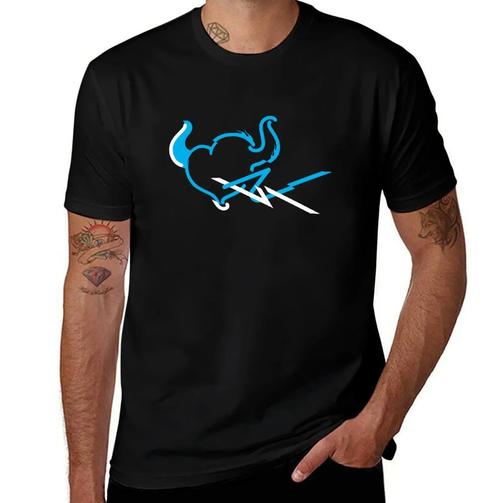 

Tamashii Nations blue logo T-Shirt Plus Size Loose Fit T-Shirt
