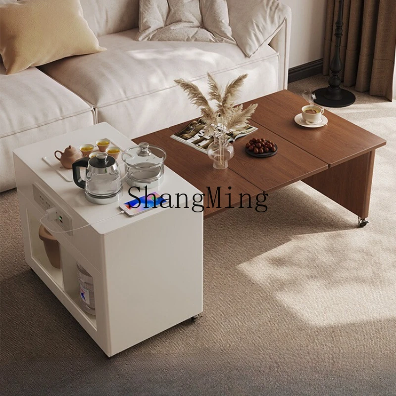 

DHY removable coffee table small apartment medieval cream wind trolley home living room sofa