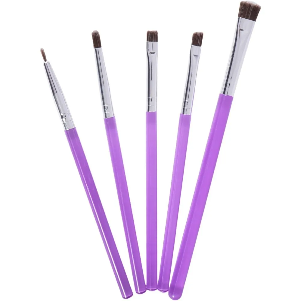 مجموعة فرش تزيين مكونة من 5 قطع - فرش تزيين آمنة للطعام للغبار اللامع الصالح للأكل والرسم مع - HOME