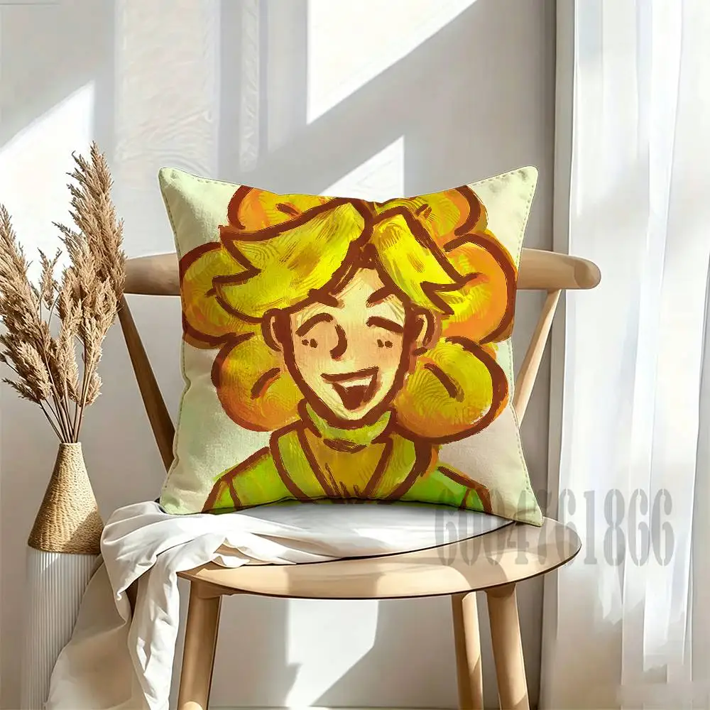 F-Flowey Deltarune Square Pillow Cover Multiple Sizes For Car Home Bedroom Decoration Holiday Housewarming Gift For Family