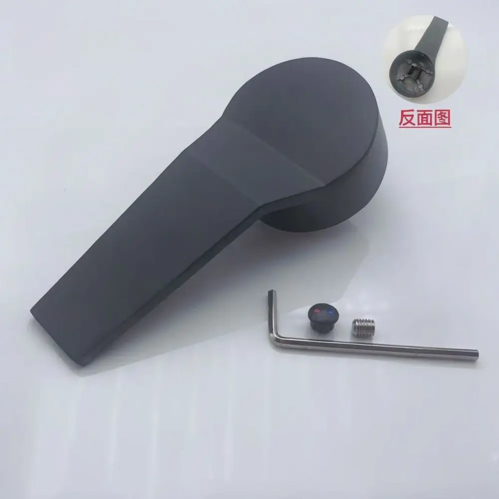 Modern Black Basin Faucet Handle Replacement Mixing Valve Lever Kitchen Bathroom Tap Repair Part Ergonomic Steel Accessory