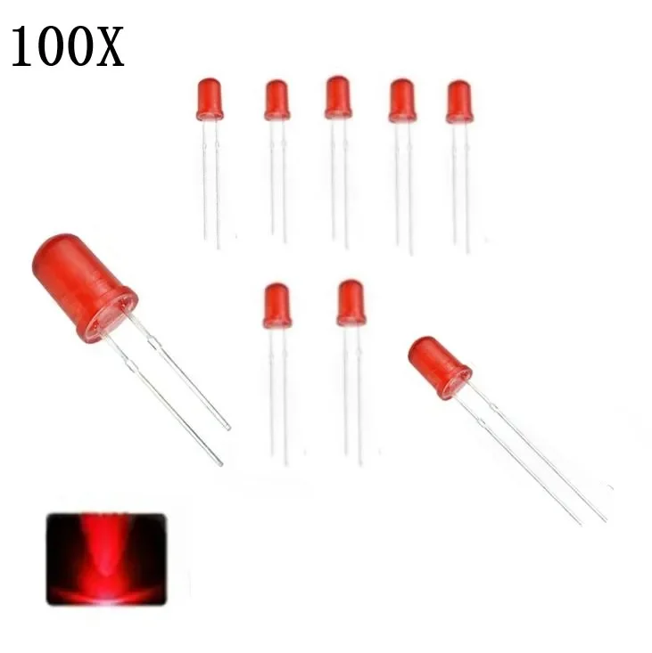 100 pz/pacco 3MM diodi emettitori di luce Kit elettronico scatola DC 2-3V LED diodo Kit assortito bianco verde rosso blu giallo arancione