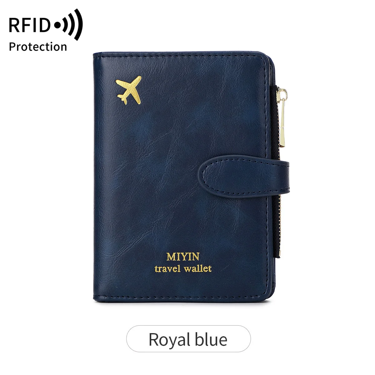 Multifunctionele RFID antidiefstalborstel paspoorttas modieuze paspoortclip met meerdere kaartsleuven PU-leer portemonnee met grote capaciteit