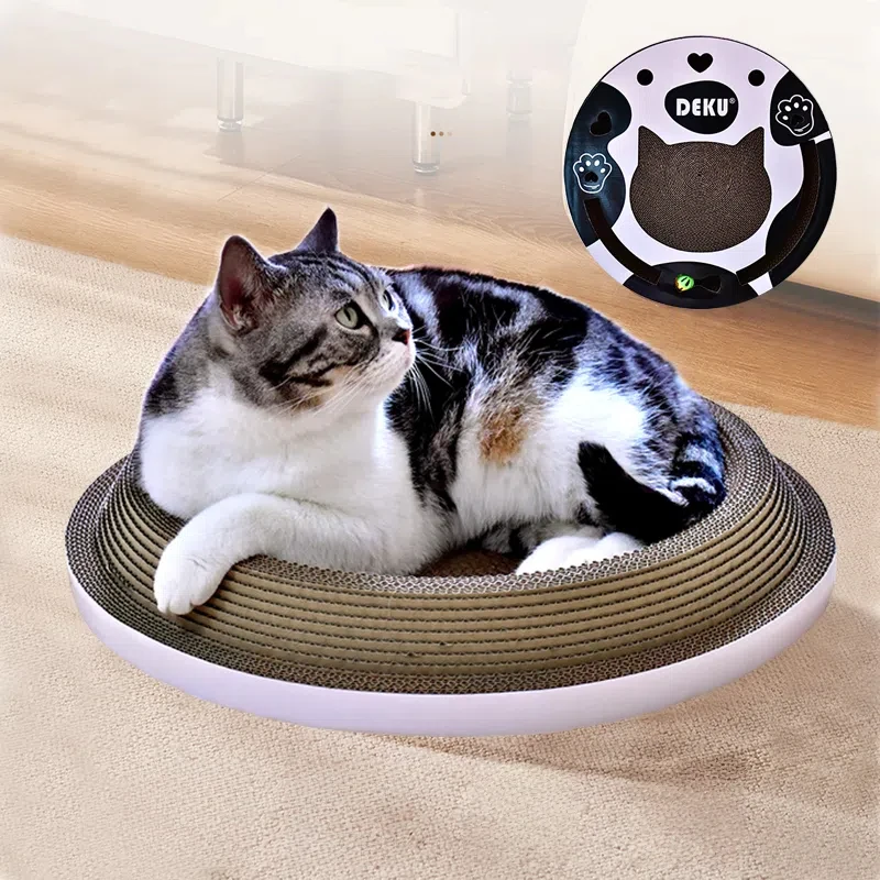

Disc Cat Toy Bell Toy Dual-Purpose Cat Nest Corrugated Cat Scratching Board