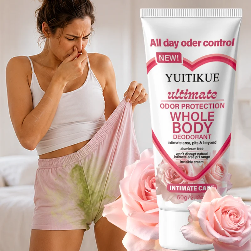 Aluminum Free Whole Body Deodorant Cream 60g pH Balanced Intimate Area Underarm Odor Protection