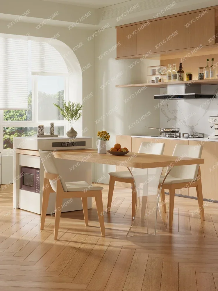 

Выдвижная высококачественная духовка из цельного дерева, микроволновая печь, потолочный стол, многофункциональная мебель, компактная мебель, Muebles