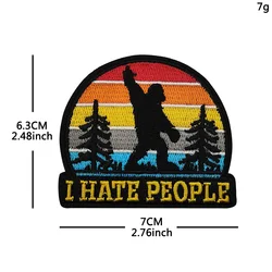 Parche Morale I HATE PEOPLE – Táctico bordado adhesivo