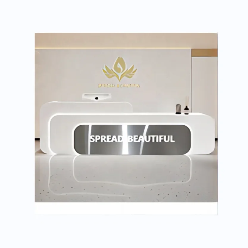 

Современная простая стойка регистрации компании для офиса, здания, отеля, салона красоты, магазин чая с молоком, парикмахерская, касса, деревянная стойка