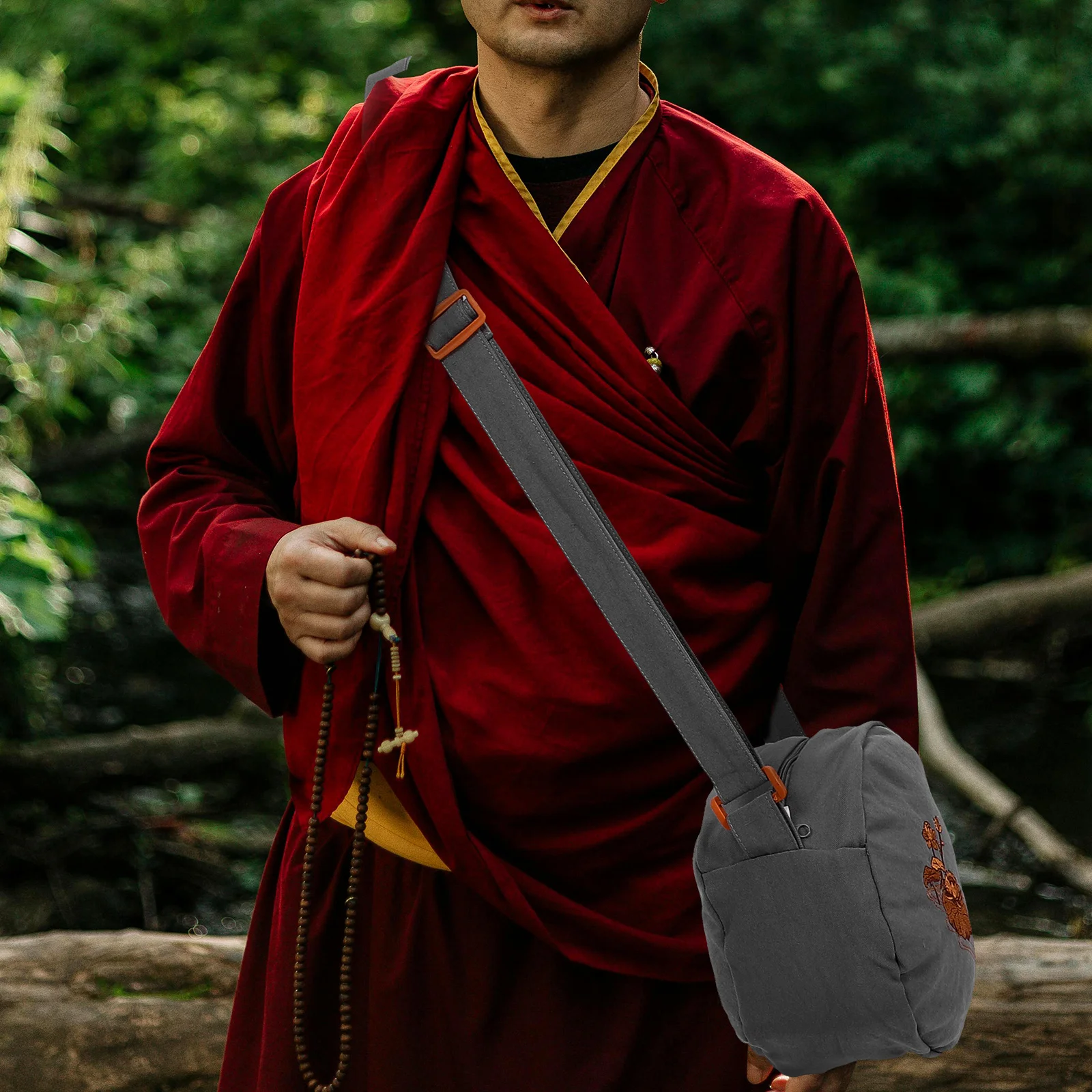 

Buddha Sound Bowl Meditation Bag Travel Carrying Cotton Zipper Closure Singing Case