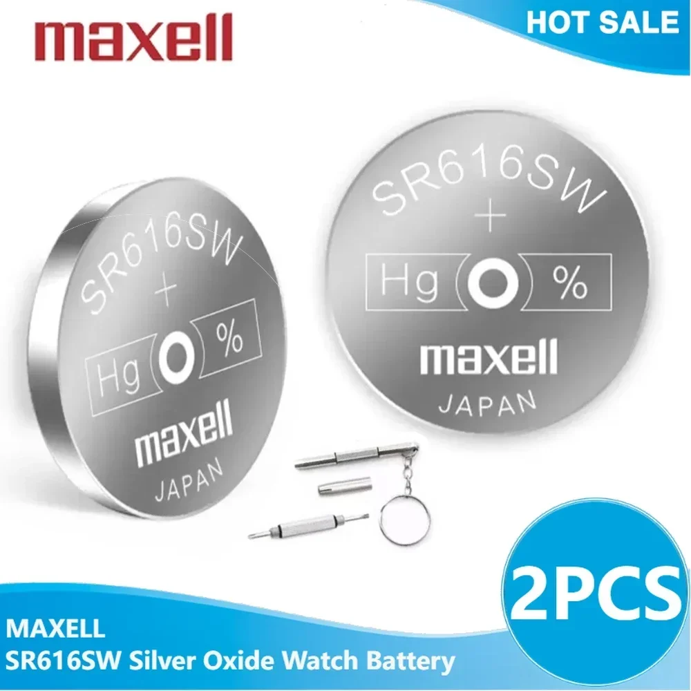 2 uds ORIGINAL MaxeII óxido de plata pilas para reloj 321 SR616SW 616 1,55 V 100% 321 616 batería