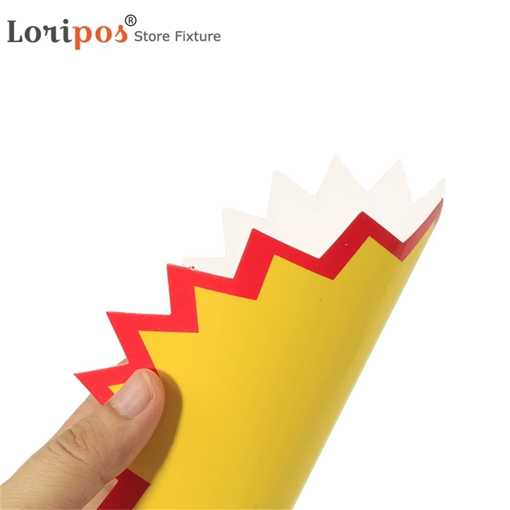 17*22cm Exploding Supermarket Yellow Blank Price Tag Label Card Pop Promotion Paper Cardboard Store Commodity Discount Display image 2