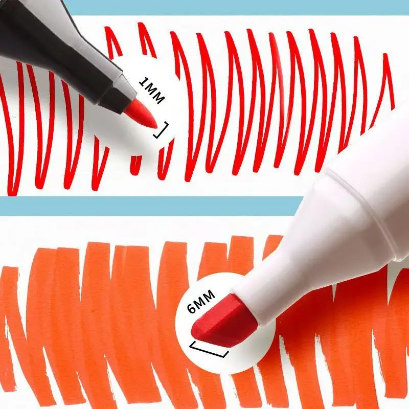 262/204/168/120/80 Colores Oily Art Marker Pen Set for Draw Sketching Oily Tip Based Markers Graffiti Manga School Art Supplies.