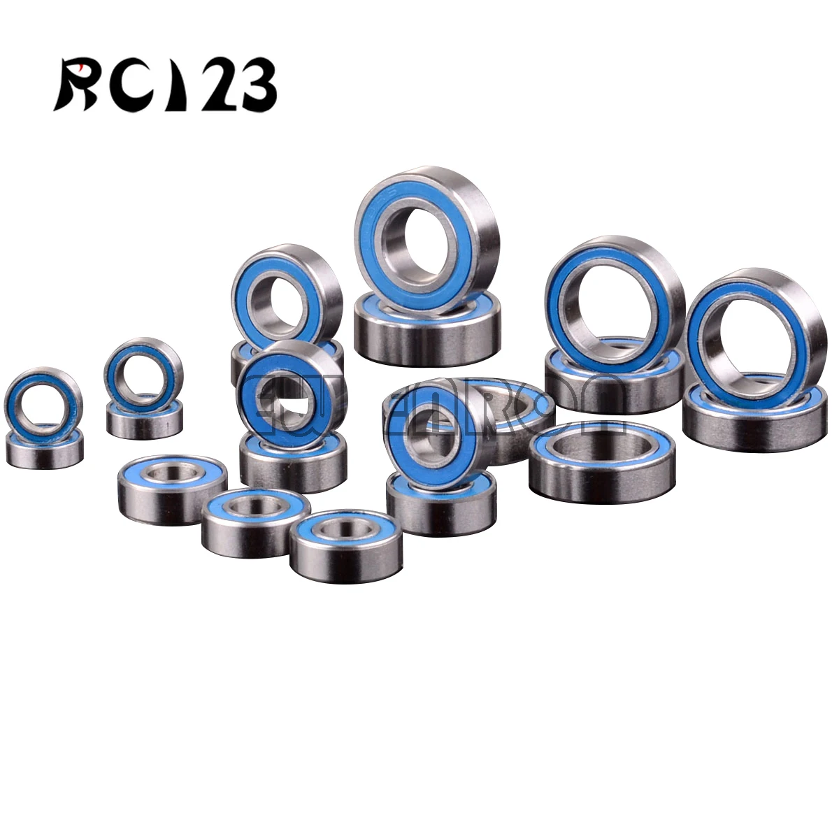 Blue Ball Bearing KIT 21PCS Metric Rubber Sealed on Two Sides FIT FOR  RC Traxxas Slash 4x4 Stampede Chrome Steel