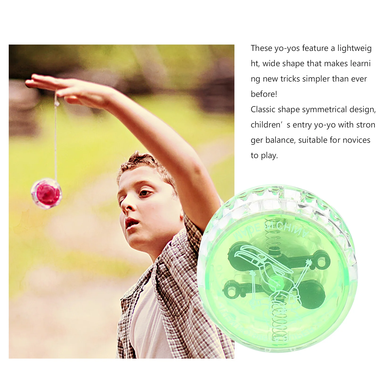 5 قطع من كرة يويو المهنية للأطفال خفيفة الوزن لتوفير الجهد LED وامضة للمبتدئين، كرة يويو للمبتدئين #6