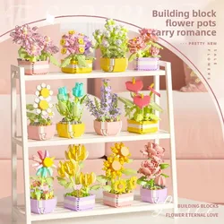 Flower Bouquet Mini Building Blocks Set Mini Blocks for Kids Girls 7 To 12 Years Old Bricks Educational Children Puzzle Game Toy