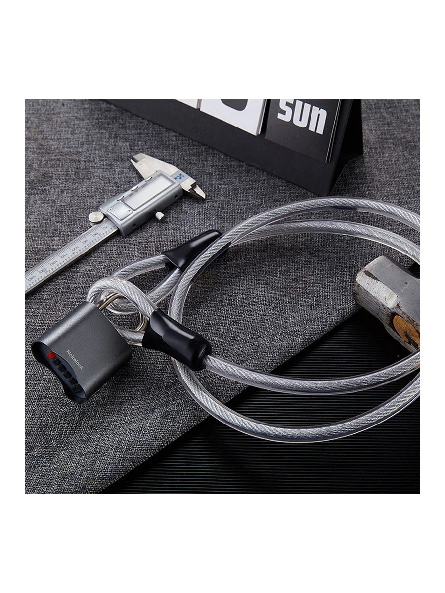 AliExpress HELTC 〔ZYAF〕Extended Steel Cable 10mm 1.2m Bicycle Lock Wire Cycling Strong Steel Cable Lock Rope Anti-theft