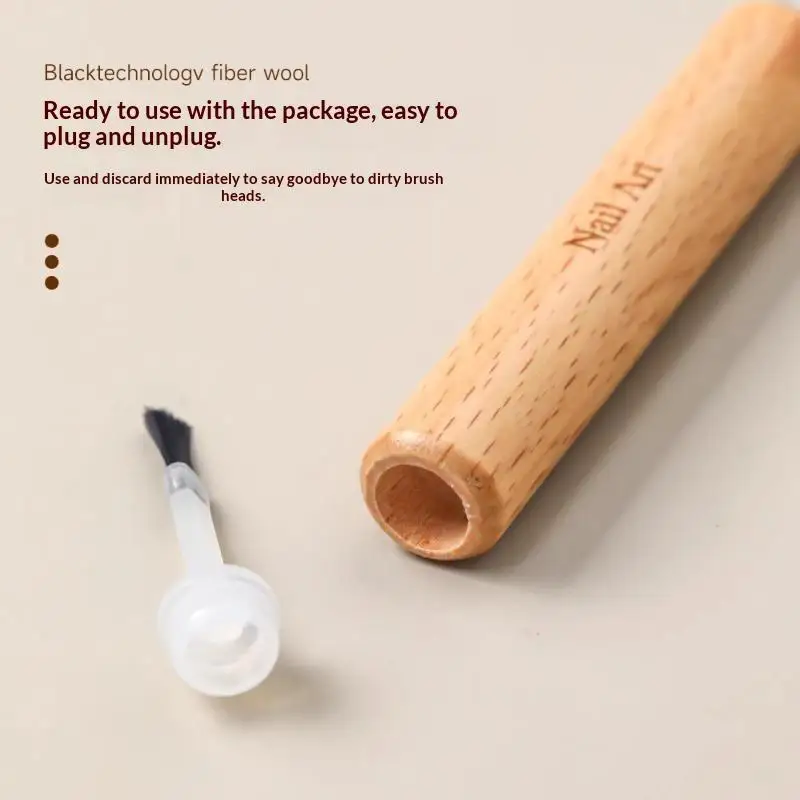 Professional Nail Art Brush Set Multi Functional Nail Polish Brushes With Detachable Wooden Grip Nail Art Tools Accessories