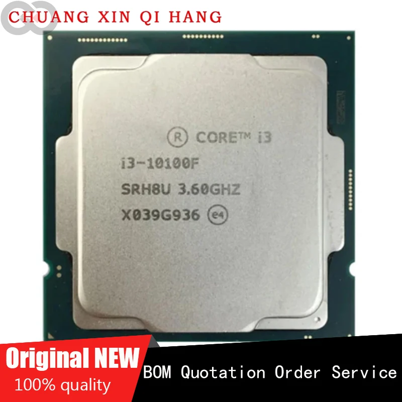 

Используется для I3 10100F Intel Core i3-10100F 3,6 ГГц 4-ядерный 8-поточный ЦПУ процессор L2 = 1M L3 = 6m 65 Вт LGA 1200 подлинный подходит для