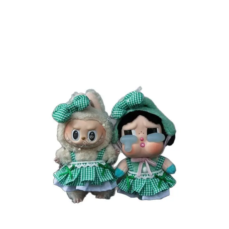 For CRYBABY Tears Factory Series Vinyl Face Plush Blind Box First Second Generation Pure Handmade Skirt Baby Clothing No Doll