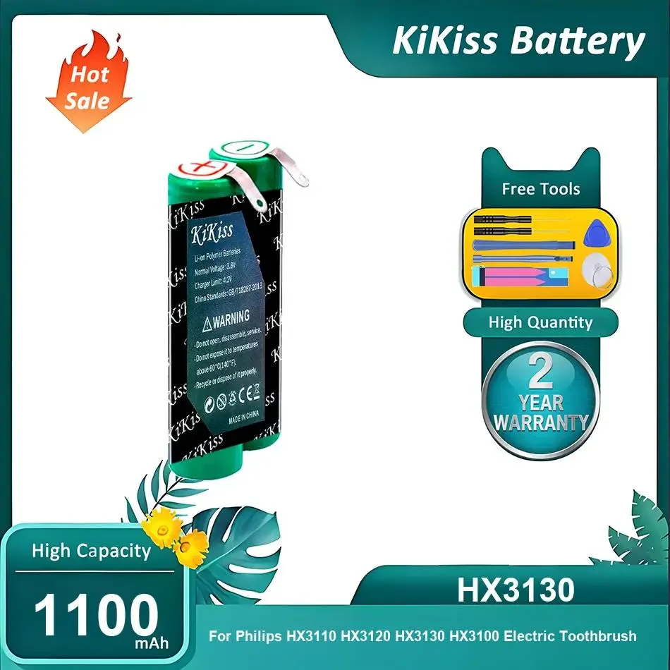 Powerful Battery For Philips HX3110 HX3120 HX3130 HX3100,HX3130,1100mAh