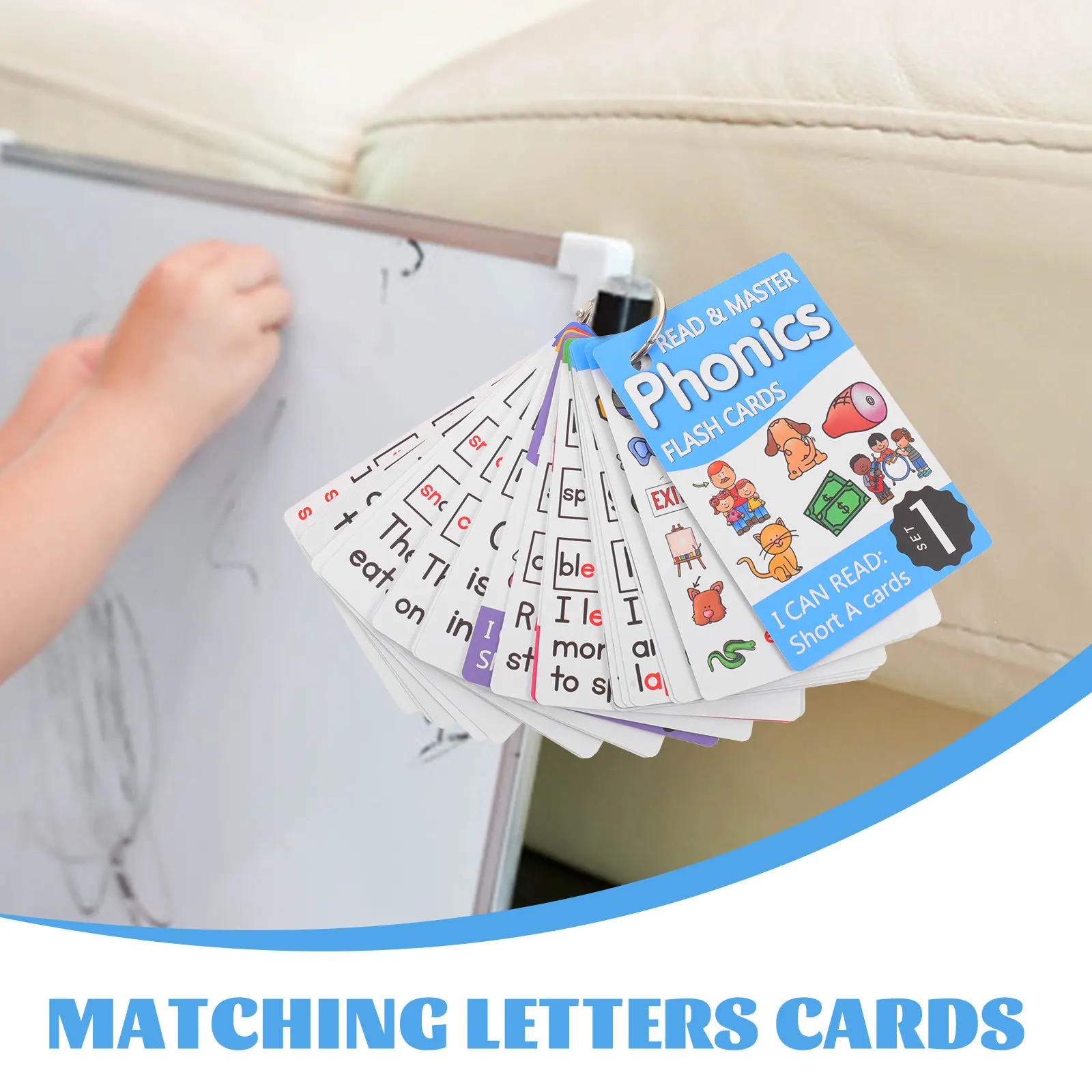 1Set English Spelling Cards Early Educational Learning Cards Kids English Word Matching Letters Memory Practice Children