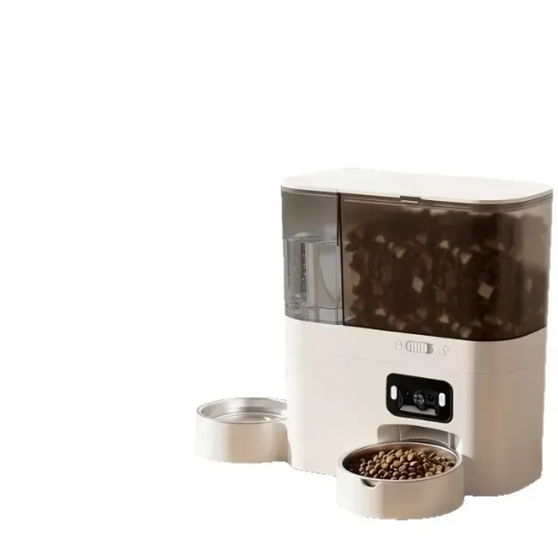 Smart Pet Feeder with HD Camera and Auto Water Dispenser for Cats Dogs Indoor Automatic Food Bowl with Timer Voice Recorder