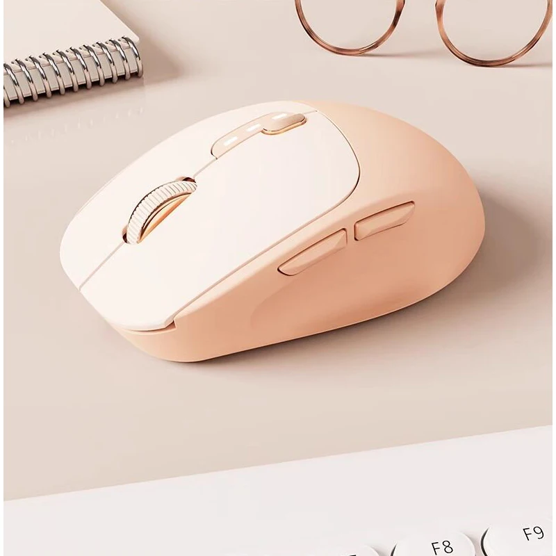 EWEADN Q5 Wireless Mouse Cute 2.4G+BT Rechargeable Silent Mini Gaming Mouse Ergonomic Office Mouse with Battery Level Display