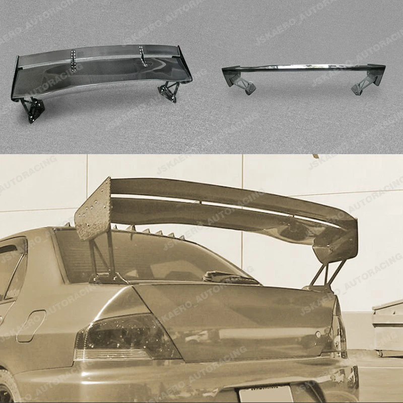 For Mitsubishi EVO 7 8 9 1400mm Rear Trunk GT Spoiler Wing Carbon Fiber Diffuser car Bodykits