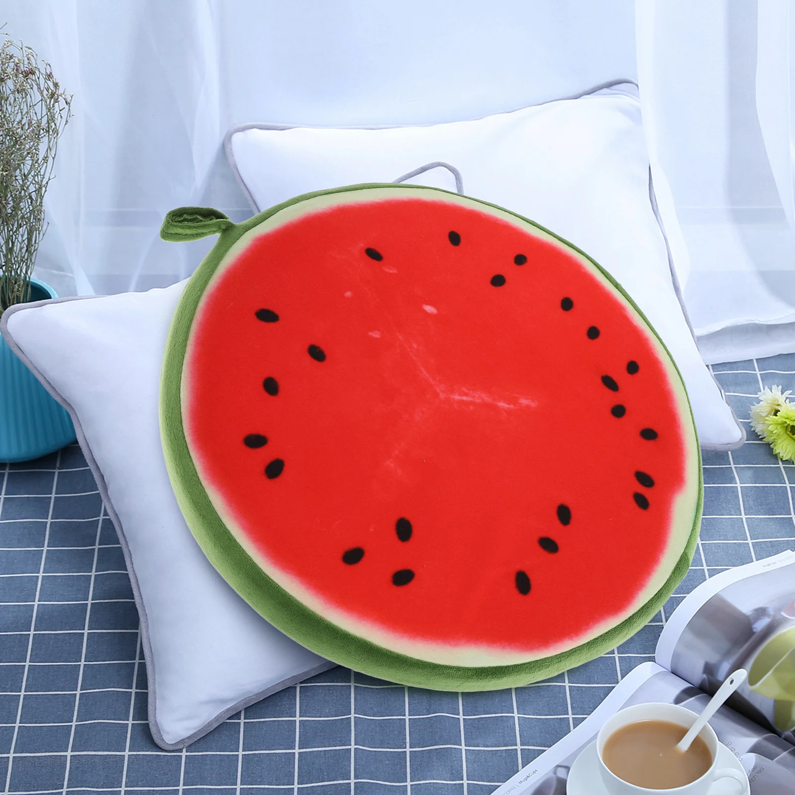 

33Cm Watermelon Seat Cushion 3D Fruit Pillow Soft Sofa Chair Floor Mat Home Office Decoration Cushion Seat Pillow For Sofa