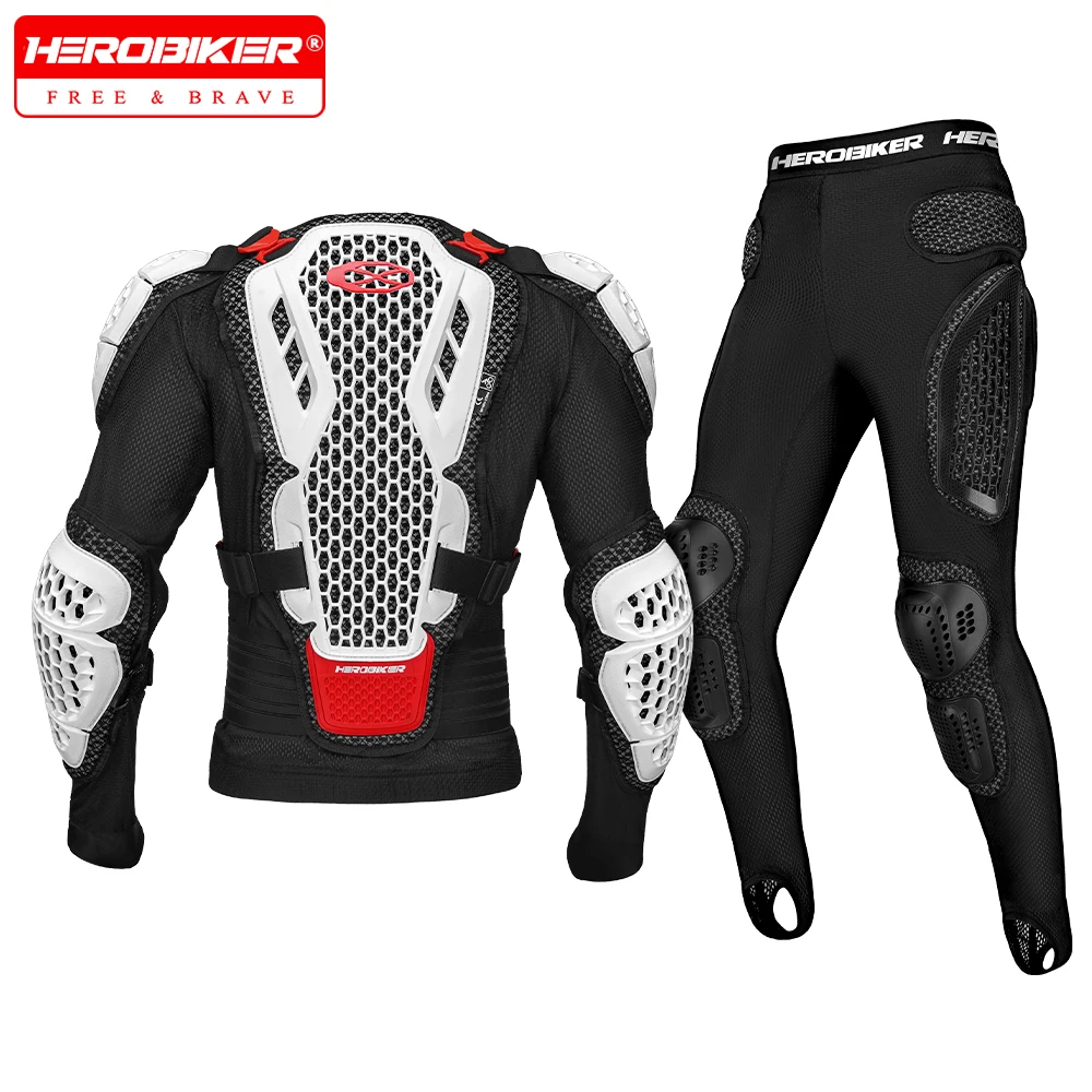 

HEROBIKER Motorcycle Armor Jacket Armor Pants All Season Anti Fall Breathable Off-road Riding Jacket Motorcycle Protective Armor