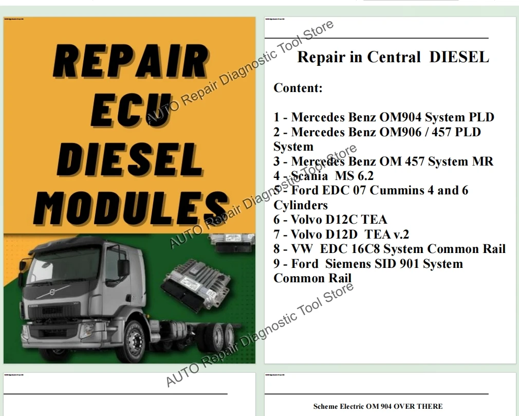 ECU Repair Diesel Electronics Modules Mapped Schemas of PLD Common Rail System Sie-mens for Ford EDC for Volvo for Benz-Mercedes