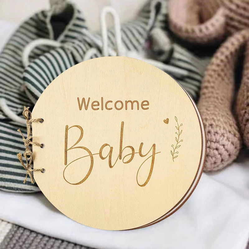 Baby Shower Guest Book Wooden Guest Book Sign Keepsake Adult Kids Birthday Party Supplies Wedding Welcome Baby Decoration