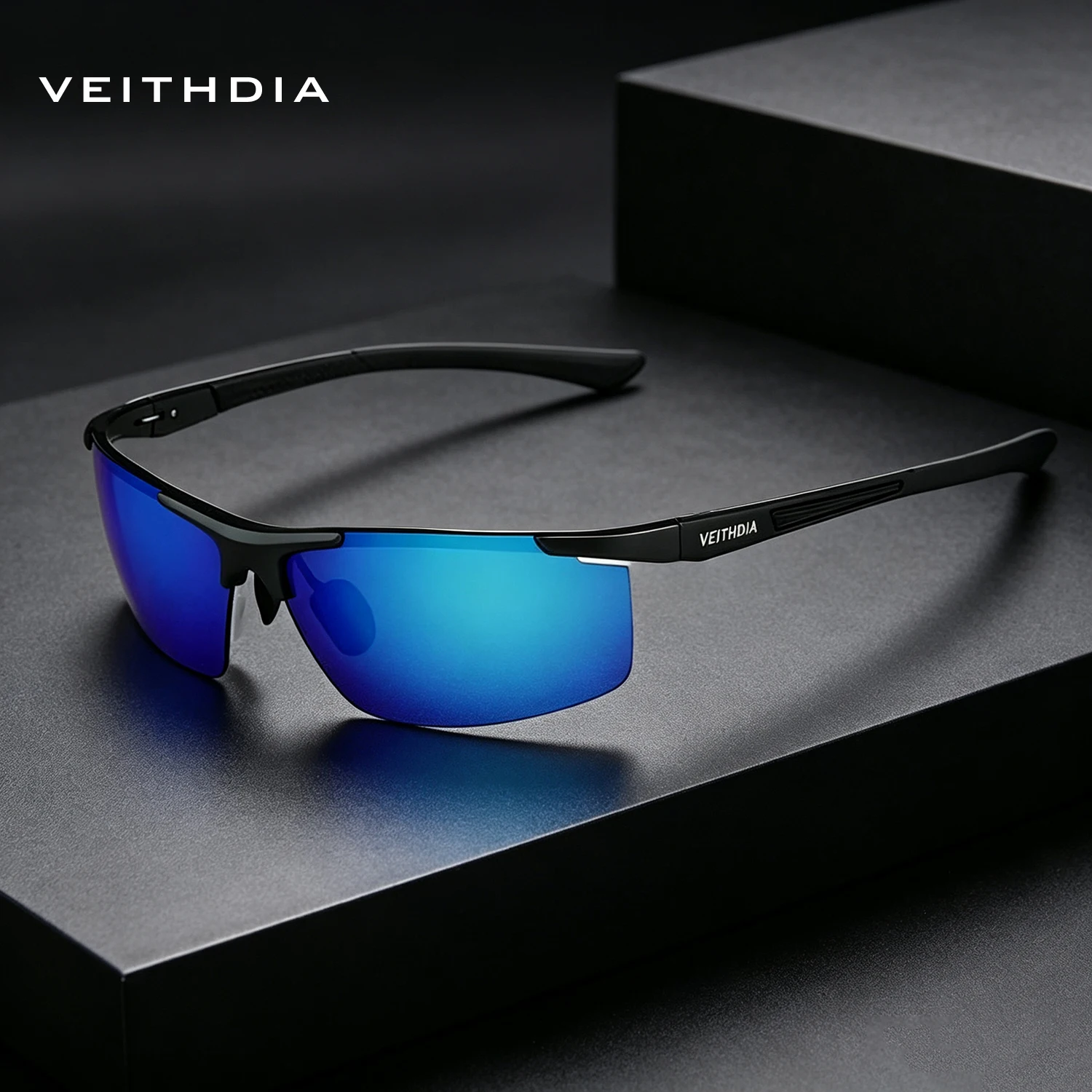 VEITHDIA Aluminum Magnesium Men\'s Sunglasses Polarized UV400 Coating Mirror Sun Glasses Outdoor Male Eyewear Accessories 6588